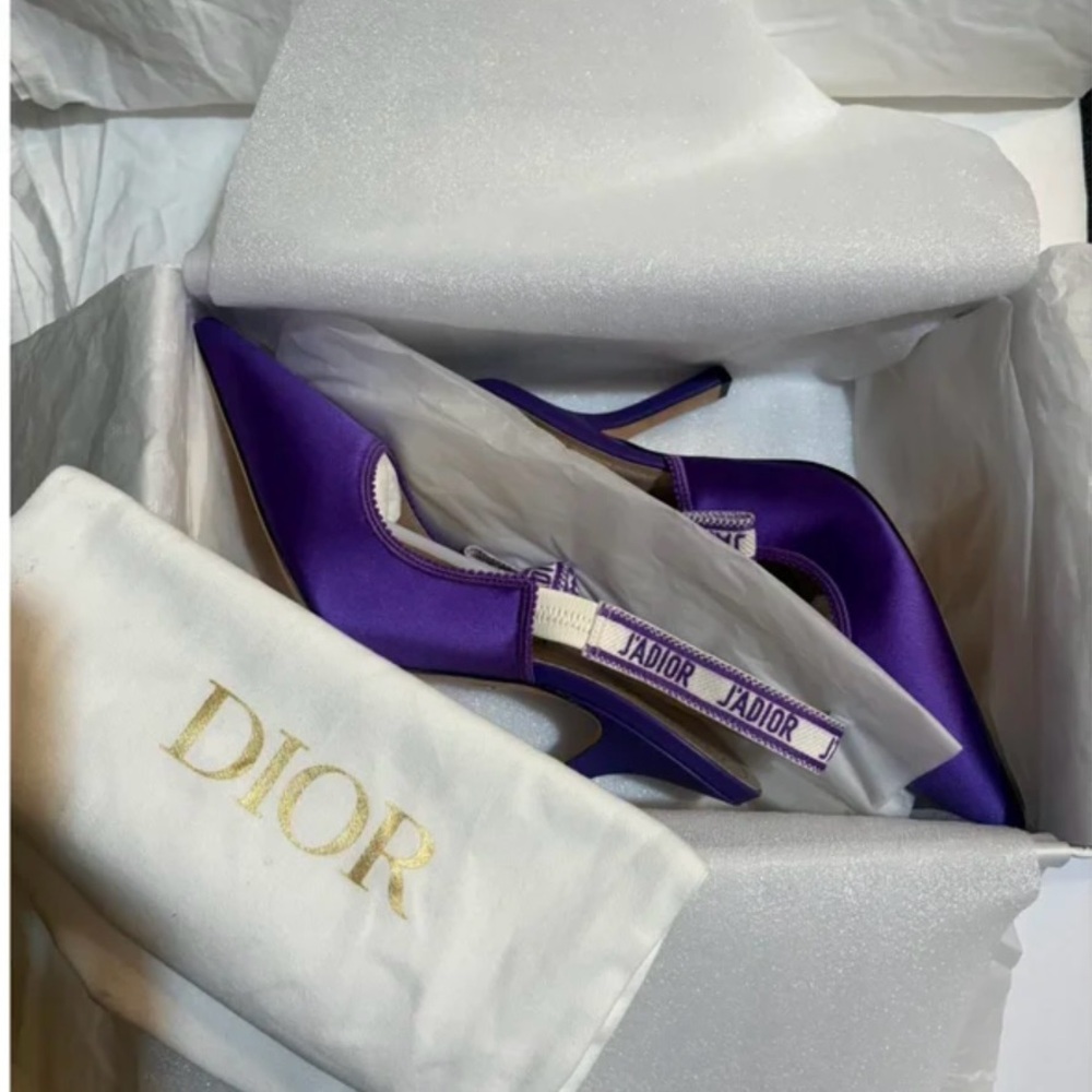 Dior Luxurious Purple Slingback Heels - Picture 3 of 5